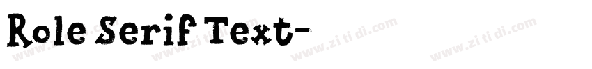 Role Serif Text字体转换 Role Serif Text字体转换